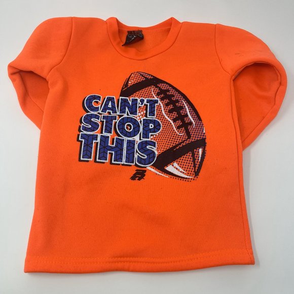 Boys Size 4 Orange Football Kids Sweatshirt - Picture 3 of 11